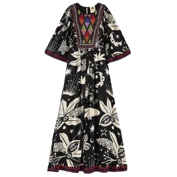 FARM Rio Dresses & Skirts - NWT Farm Rio Cerrado Sky Embroidered Maxi Dress